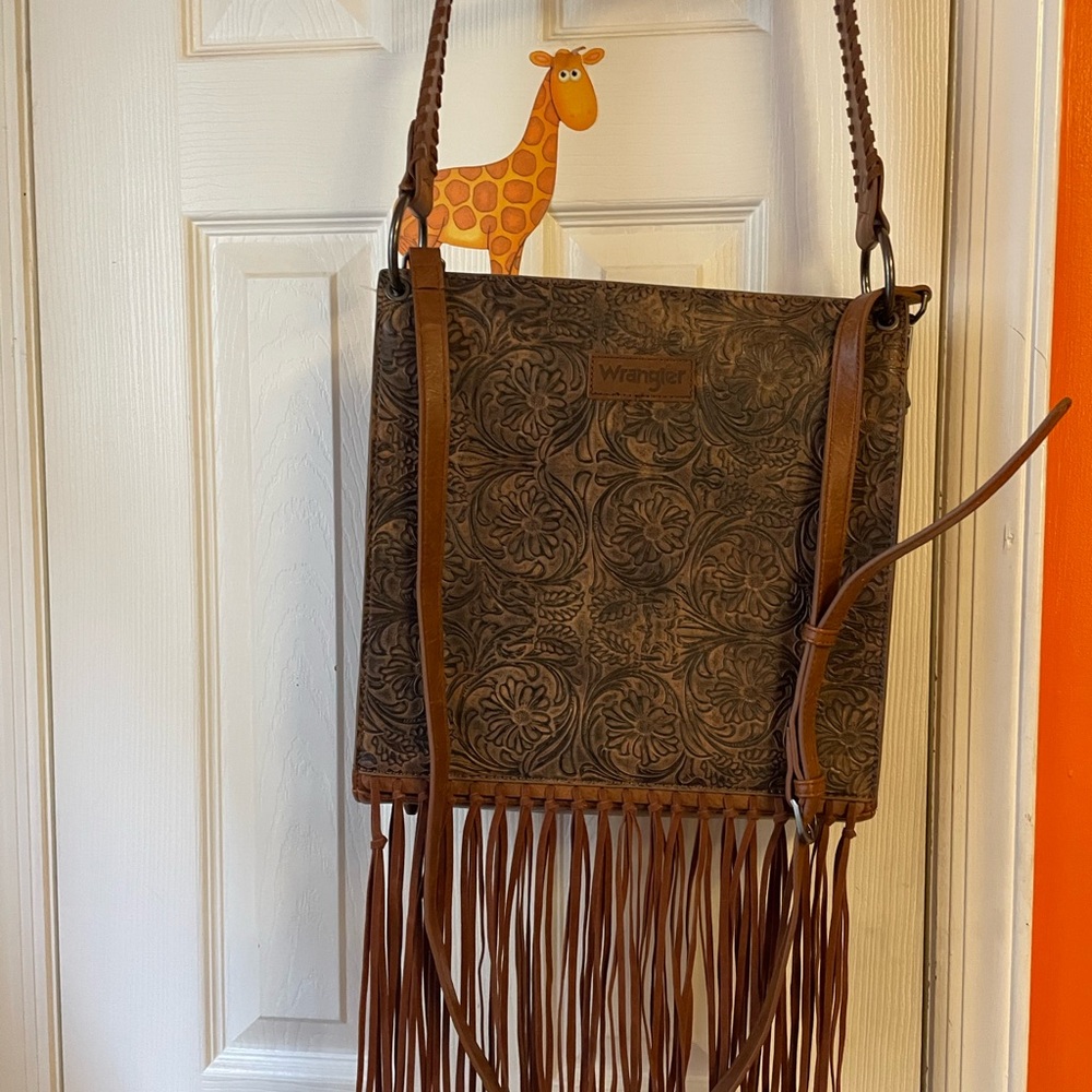 Wrangler Brown Fringe Women Bag .New.